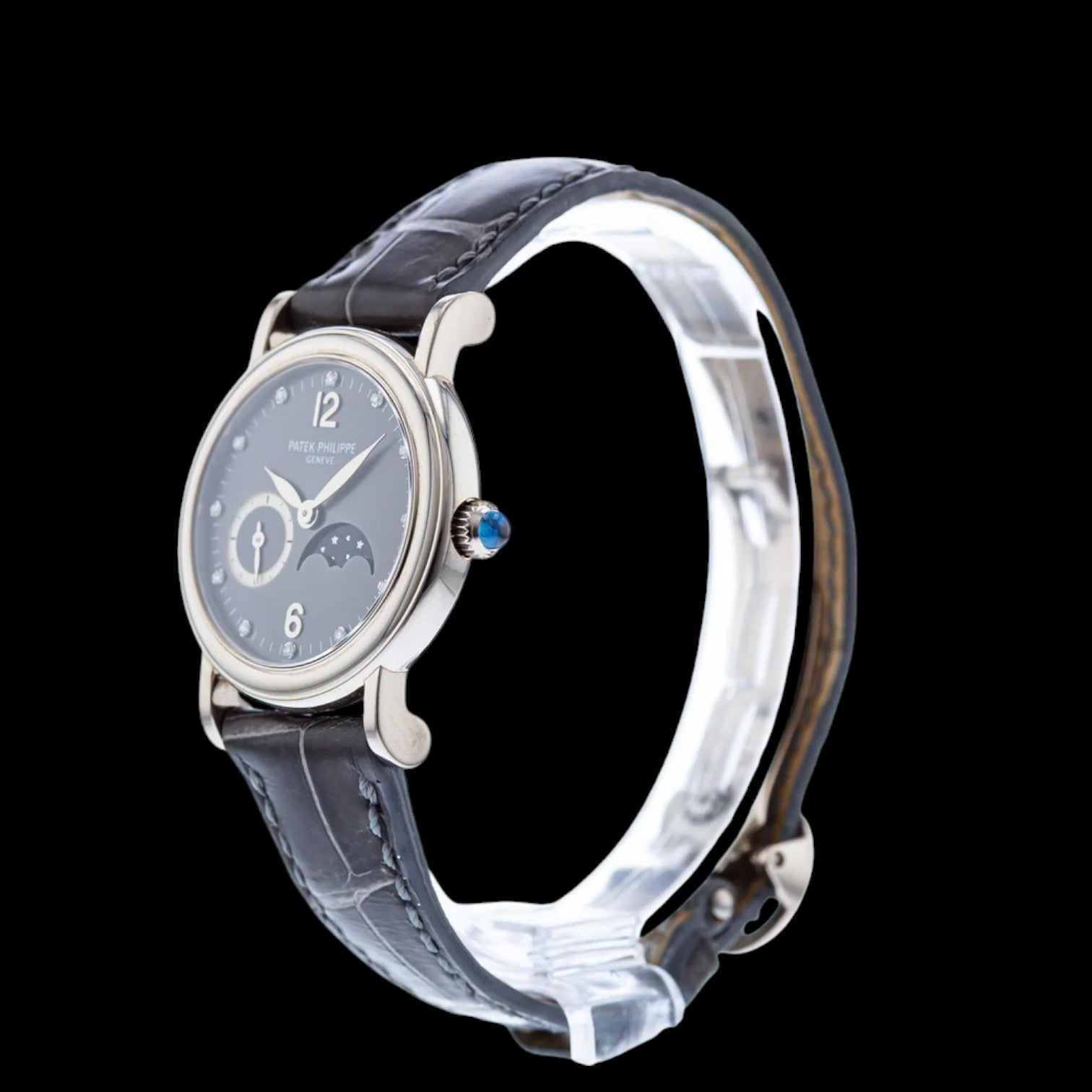 Calatrava Ladies 18k White Gold Moon Diamonds