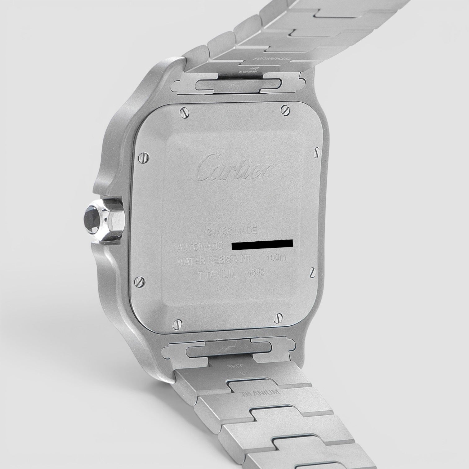 Santos de Cartier Large Titanium 39.8mm White Dial