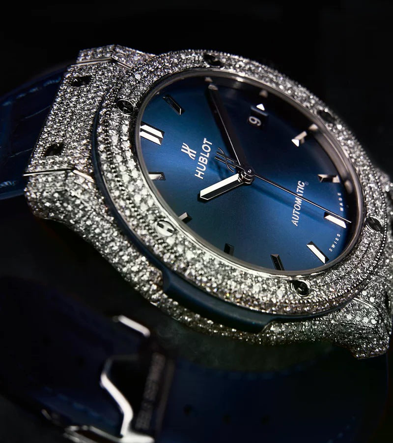 Classic Fusion 45 mm – Blue Titanium – Custom Diamond-Set Iced out