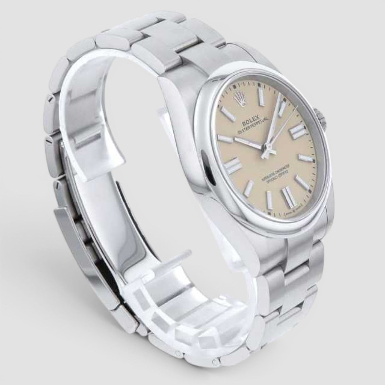 Oyster Perpetual Stainless Dial Beige