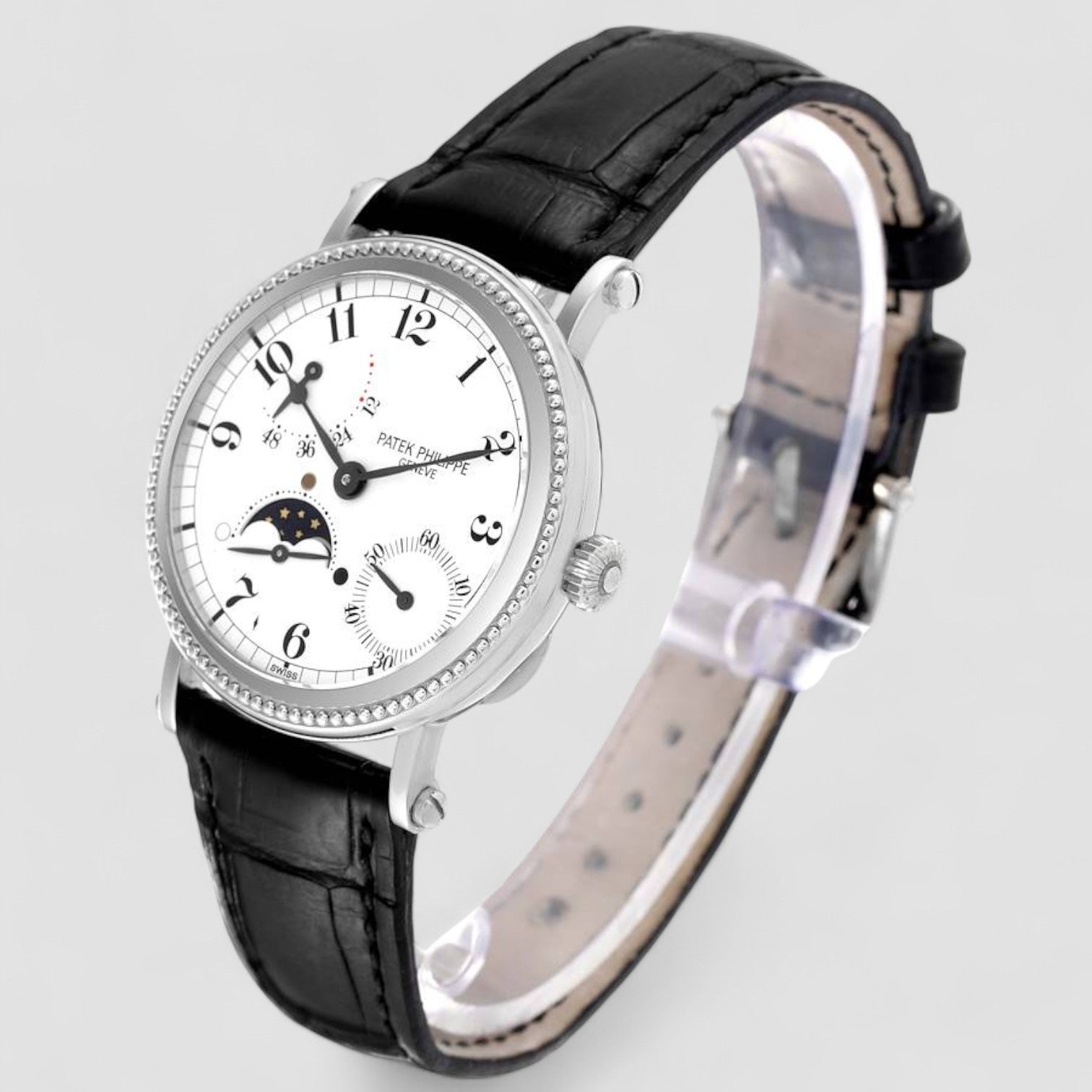 Moonphase Power Reserve White Gold Hobnail Bezel