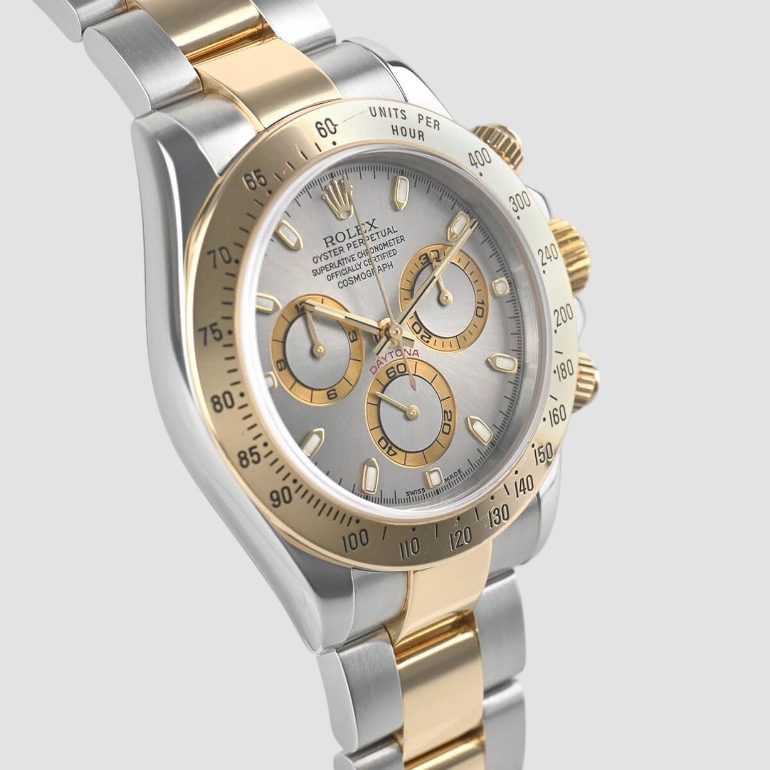 Cosmograph Daytona Grey Dial 18kt Yellow Gold Oyster Automatic Men's Watch