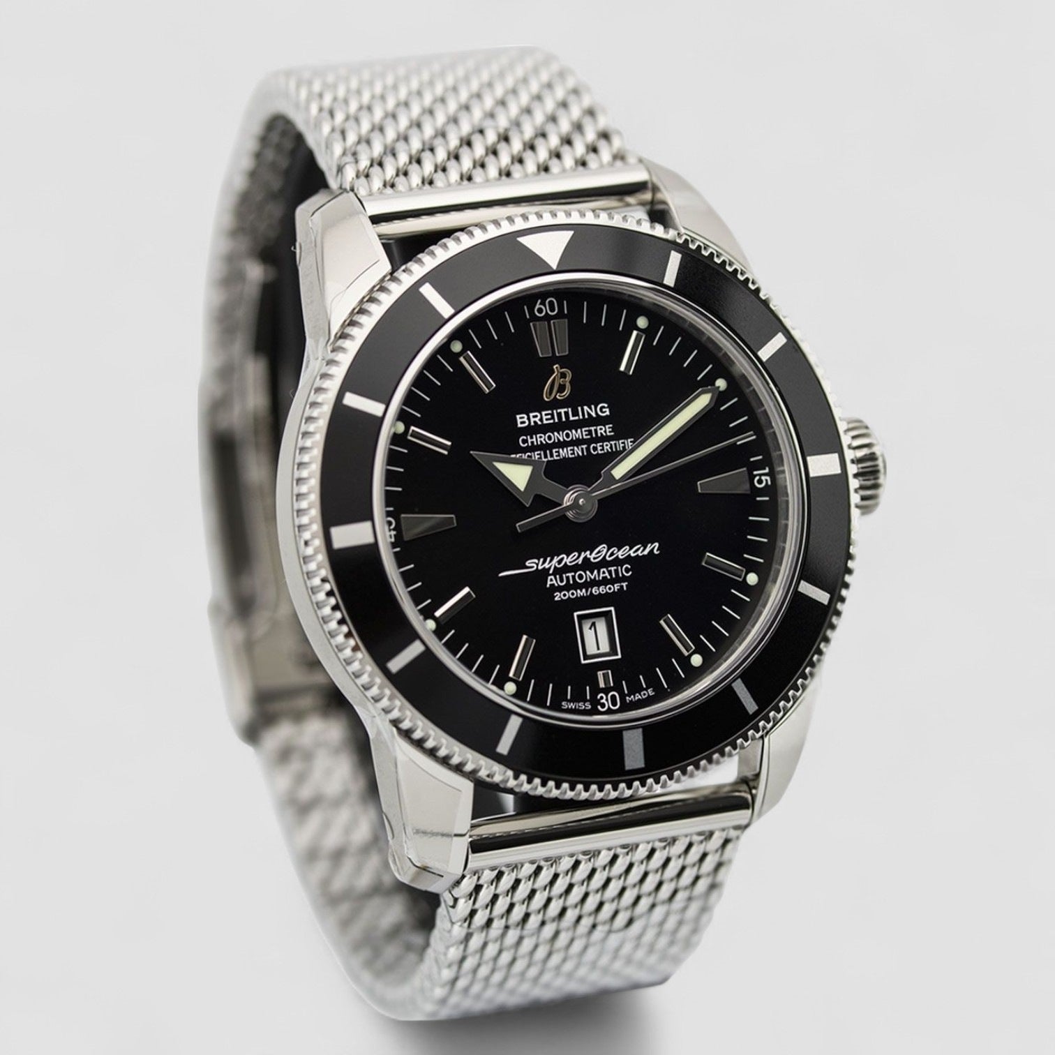 Superocean Heritage Automatic Chronometer Black Dial Men's Watch