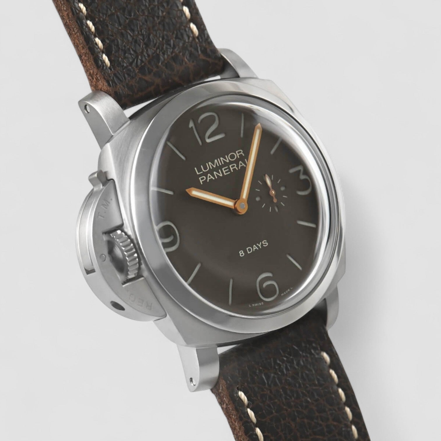 Luminor 1950 Left-Handed 8 Days Titanio Brown Dial