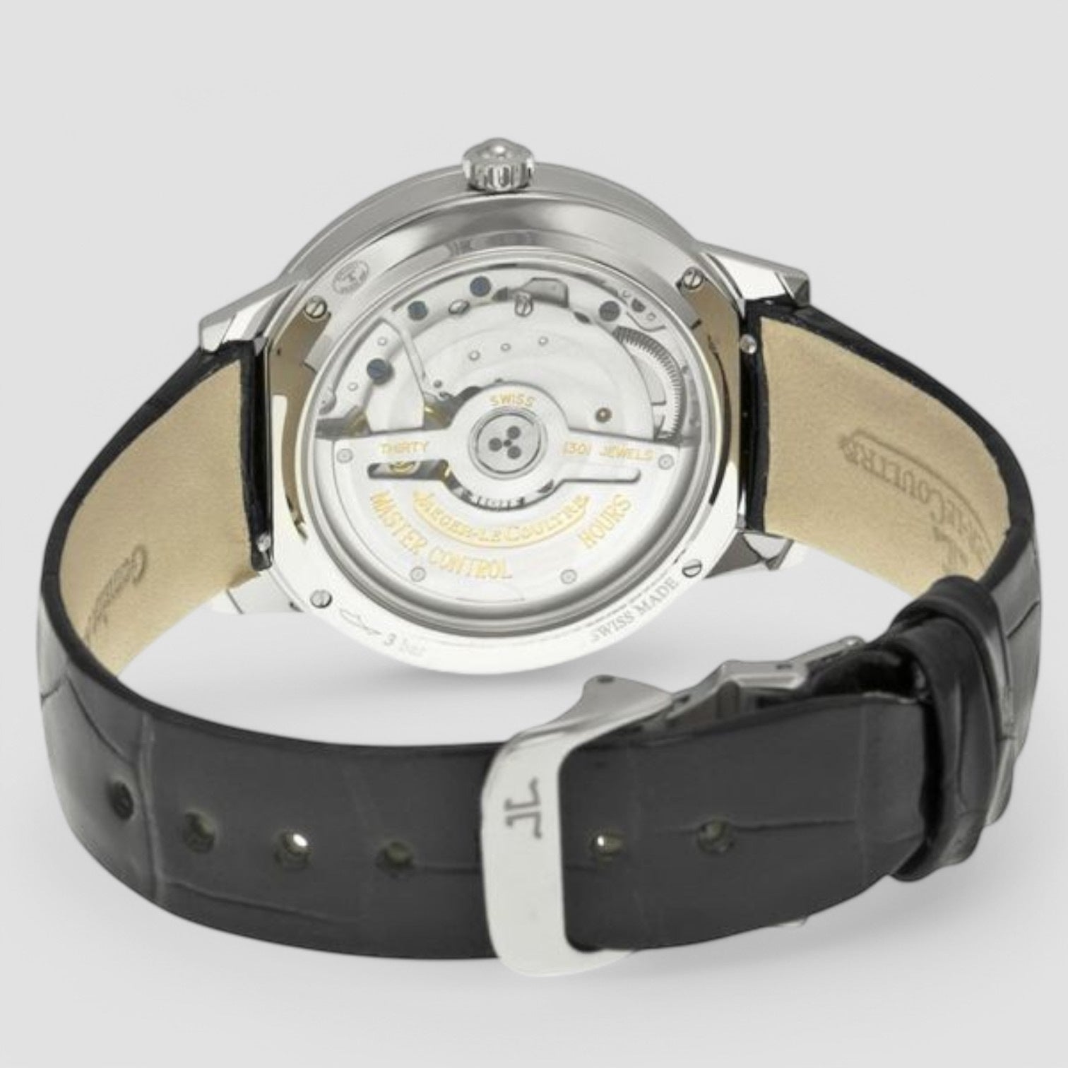 Rendez-vous Day and Night Silver Dial Stainless Steel Diamond Black Leather Ladies Watch
