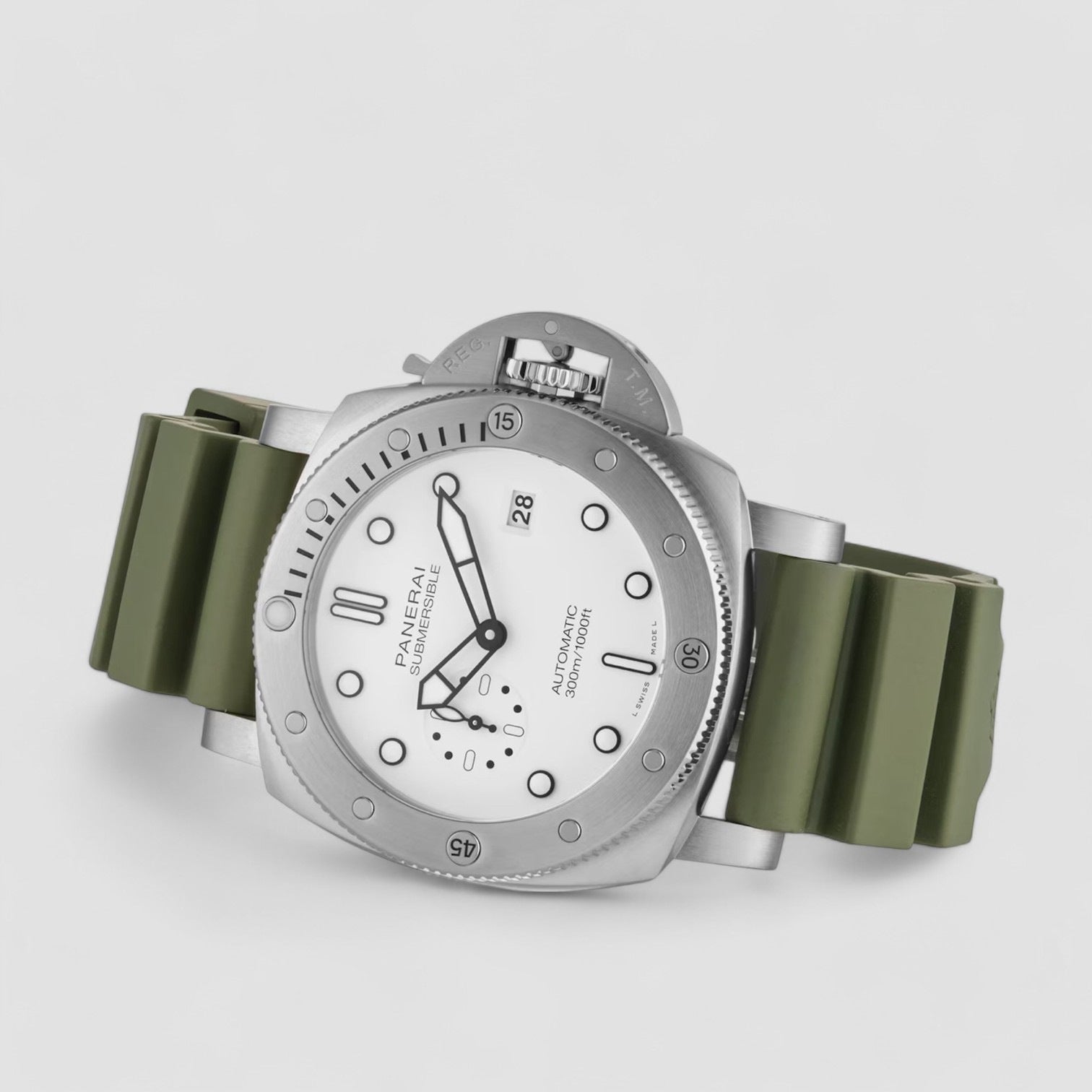 Submersible 44mm QuarantaQuattro Automatic White Dial Men's Watch