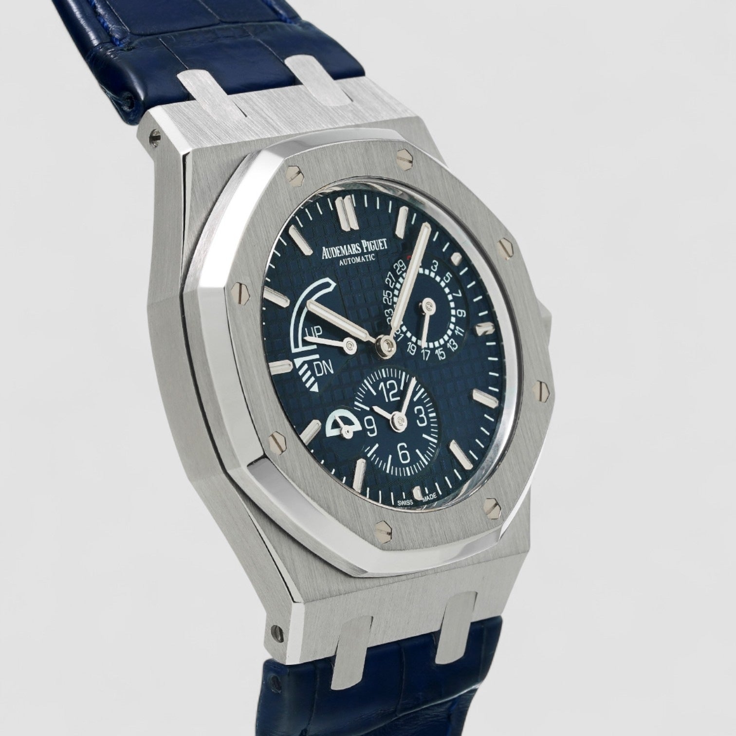 Royal Oak Dual Time SS / SS Blue Dial + Rubber Strap