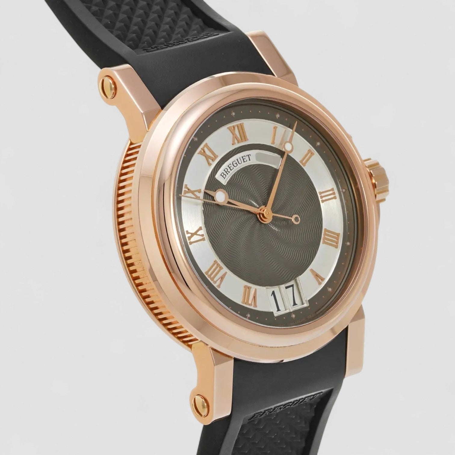 Marine Automatic Big Date 18K Rose Gold / Rubber