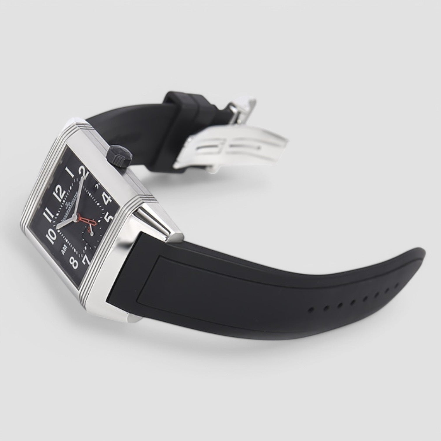 Reverso Squadra Hometime SS / Rubber Black Dial