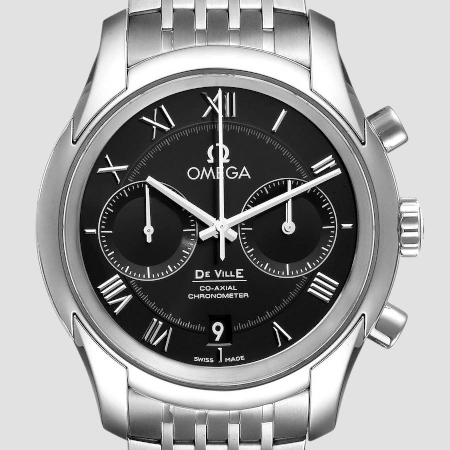 De Ville Co-Axial Chronograph Steel Mens Watch