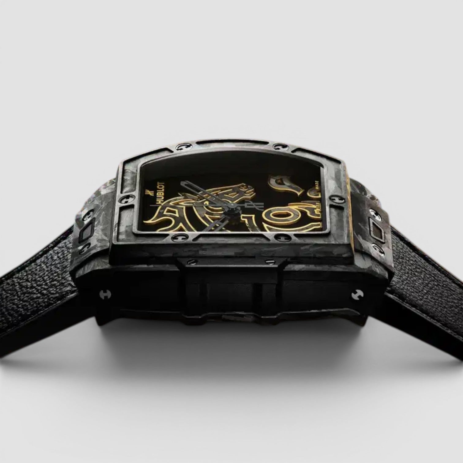 Spirit Of Big Bang Year Of The Horse Frosted Carbon 42mm Mens Watch Black
