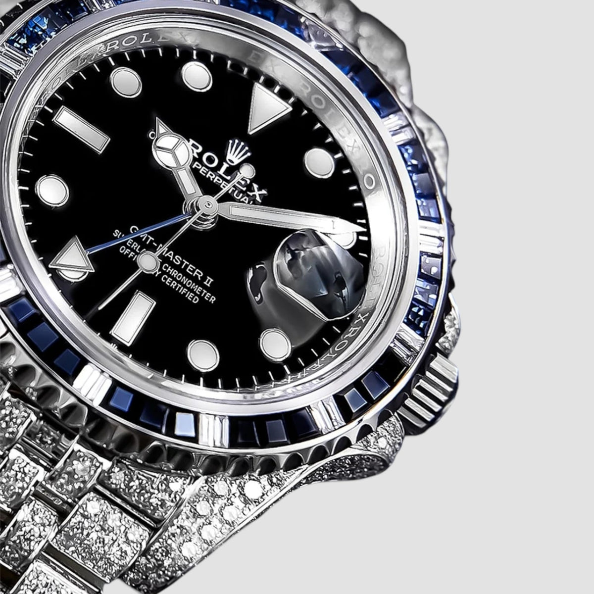 GMT-Master II 40 Batgirl Custom Diamond-Set