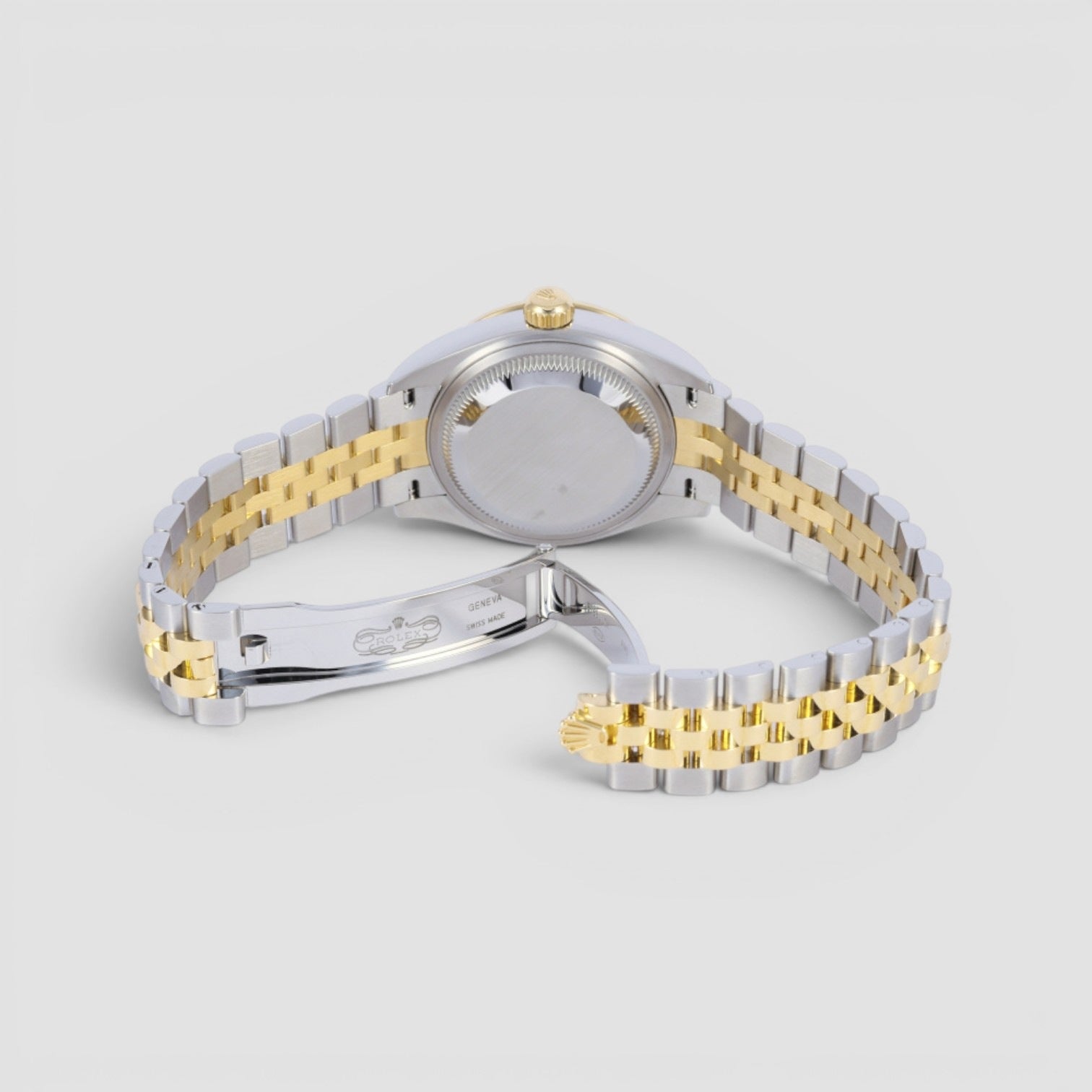 Lady-Datejust 28mm Steel & Yellow Gold Diamond Champagne Dial