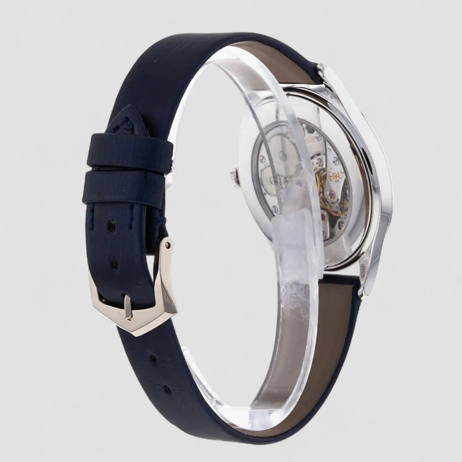 Calatrava 18kt White Gold Night Blue Dial Ladies Hand Wound Watch