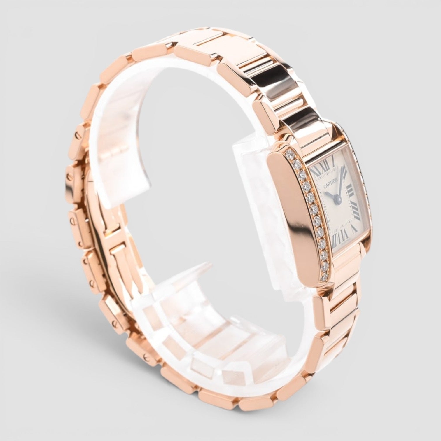 Tank Française Small 18K Rose Gold Diamond