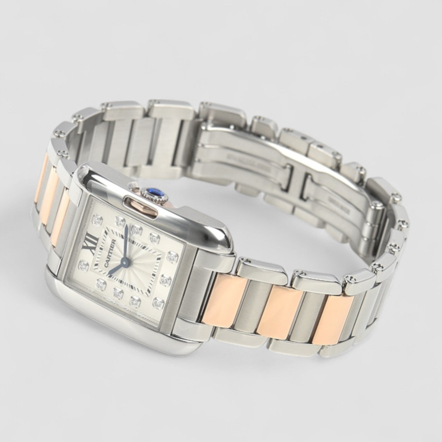 Tank Anglaise Small Diamond Dial 18K / SS