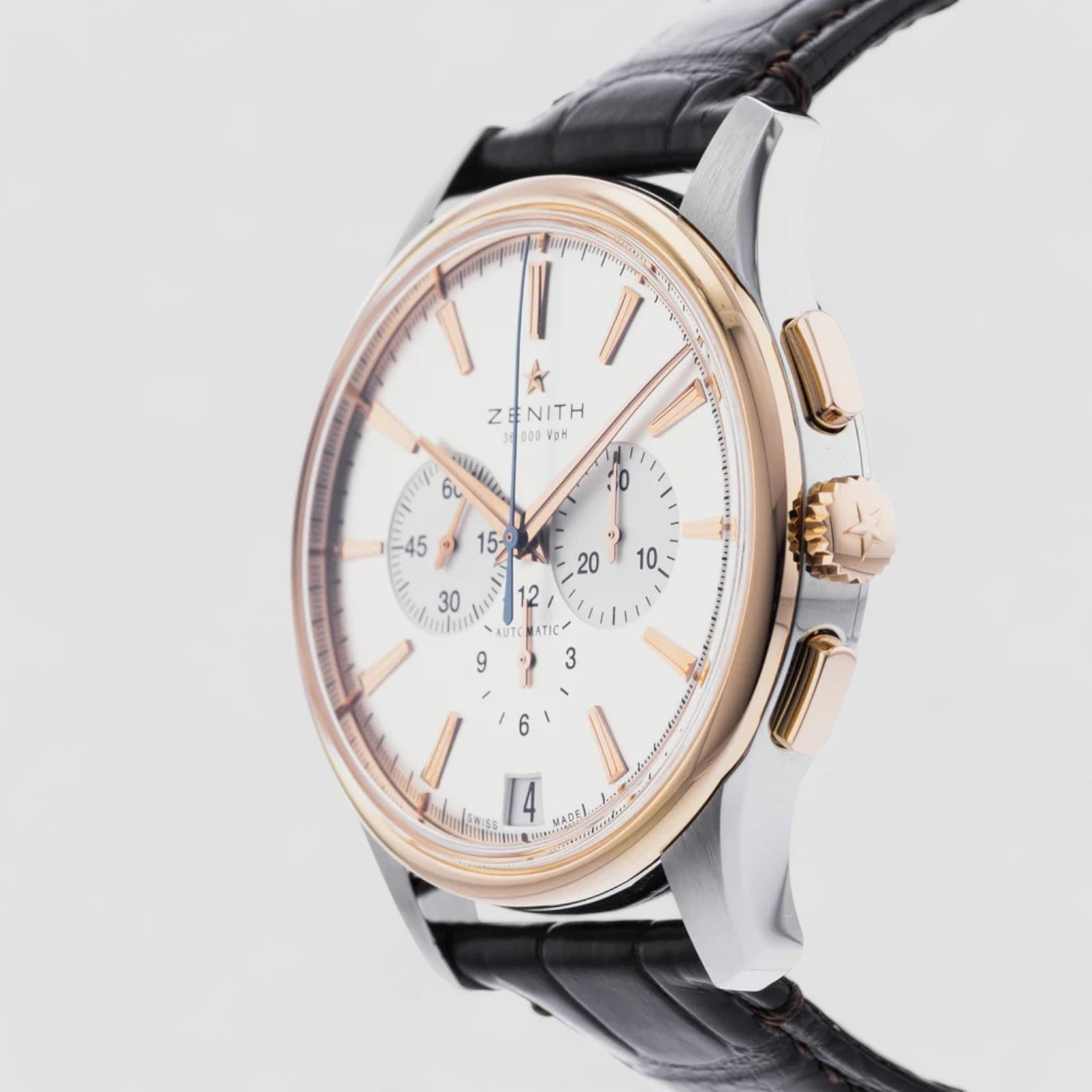 Captain Chronograph SS / Rose Gold Silver Dial