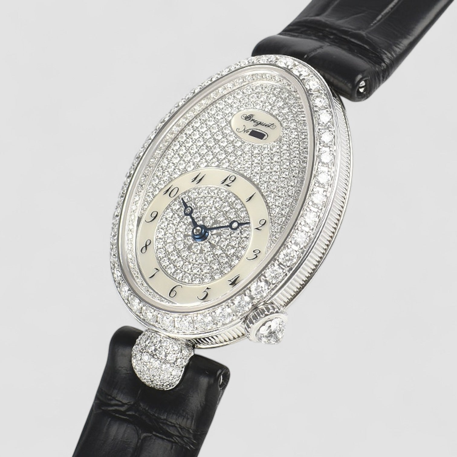 Reine de Naples Automatic Mini Pave Diamond Dial Women's Watch