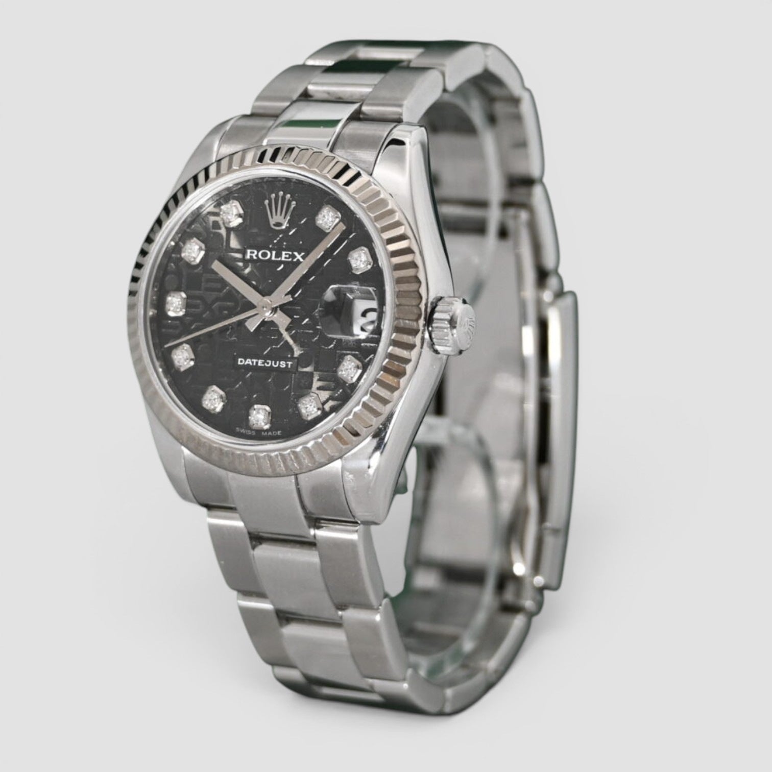 Datejust 31 black computer diamond dial oyster