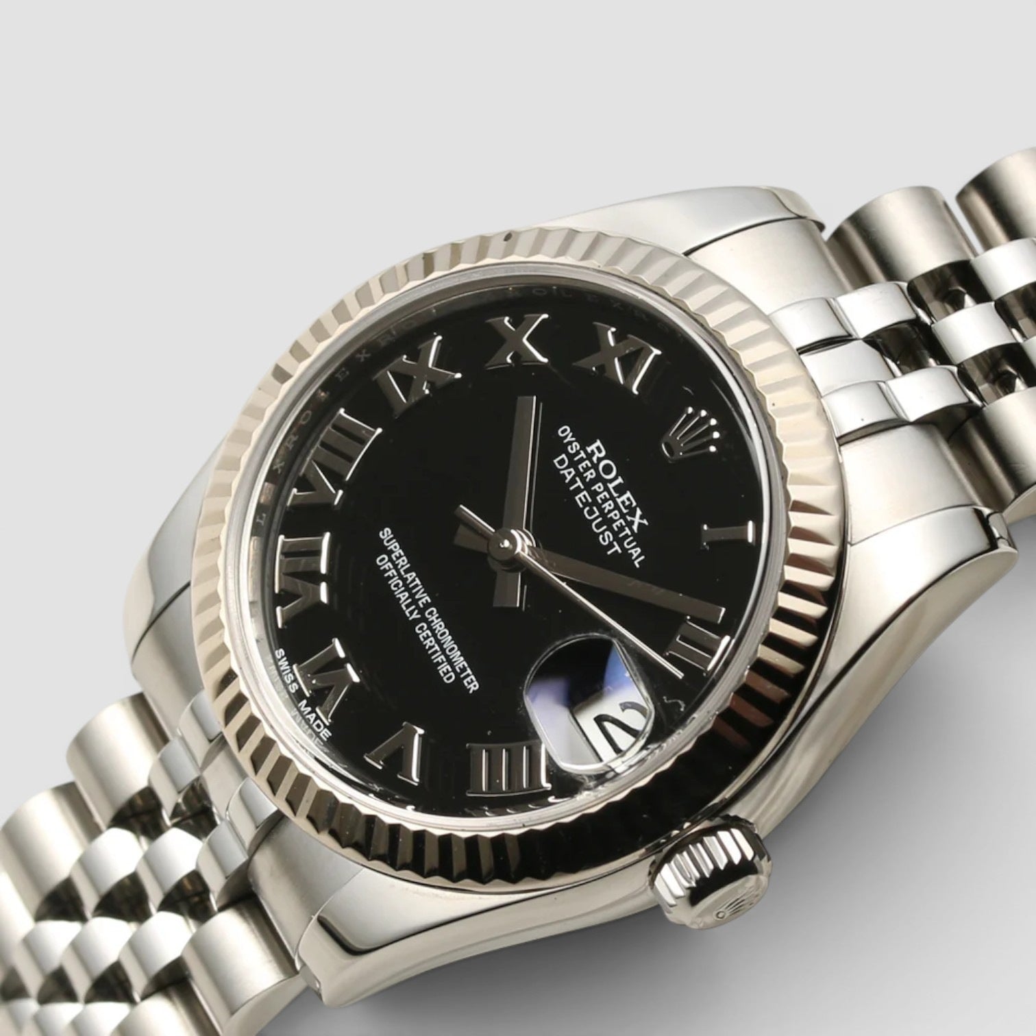 Datejust 31 black roman dial jubilee