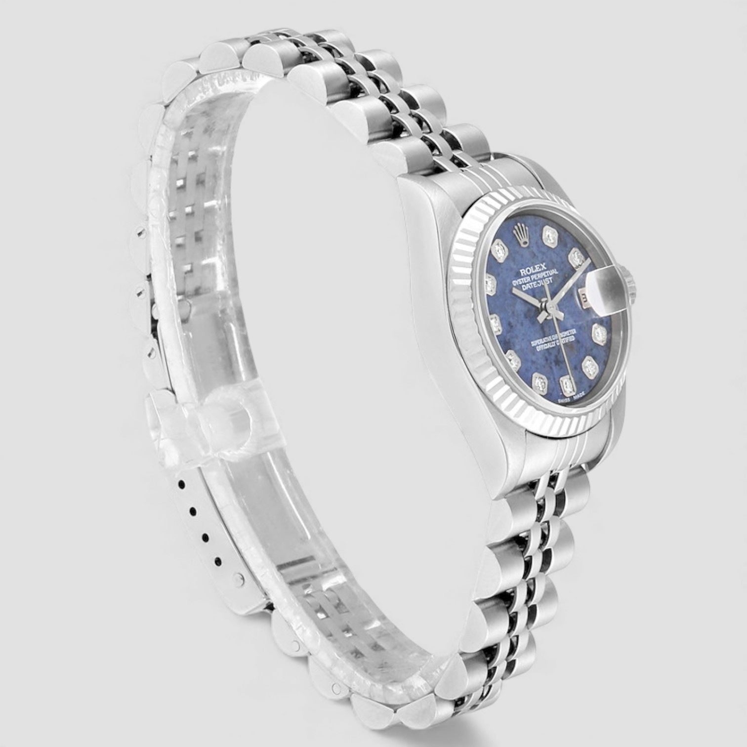 Datejust Blue Sodalite Diamond Dial Steel Ladies Watch