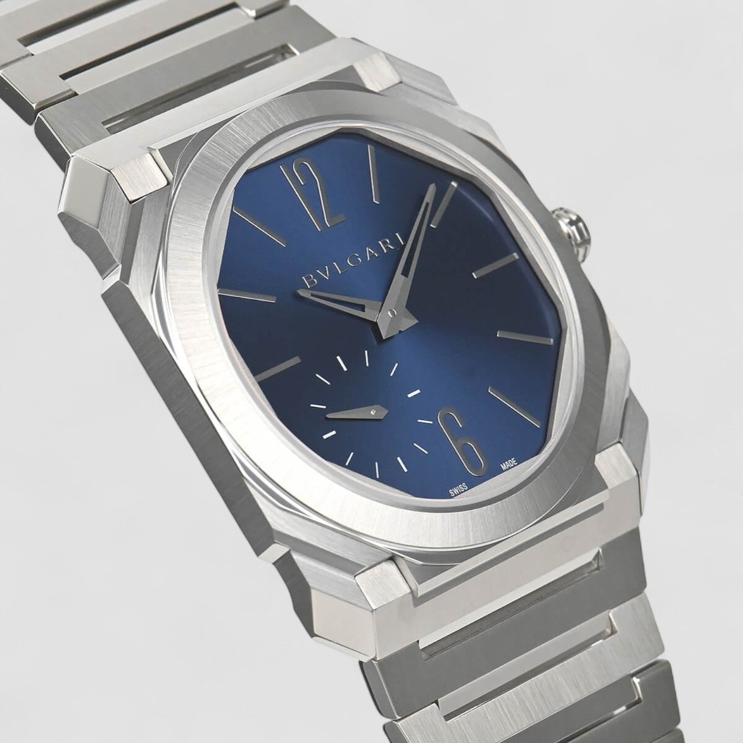 Octo Finissimo Extra Thin SS Blue Dial