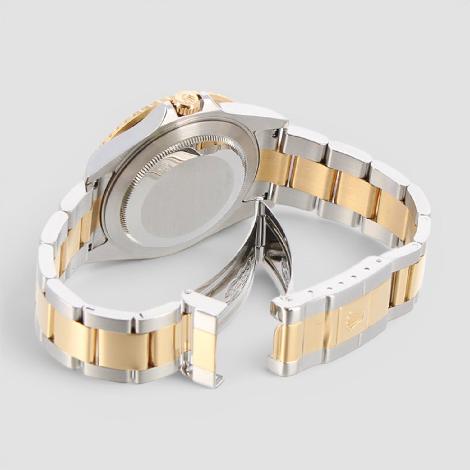 GMT-Master II 40mm Steel & Yellow Gold Root Beer Dial