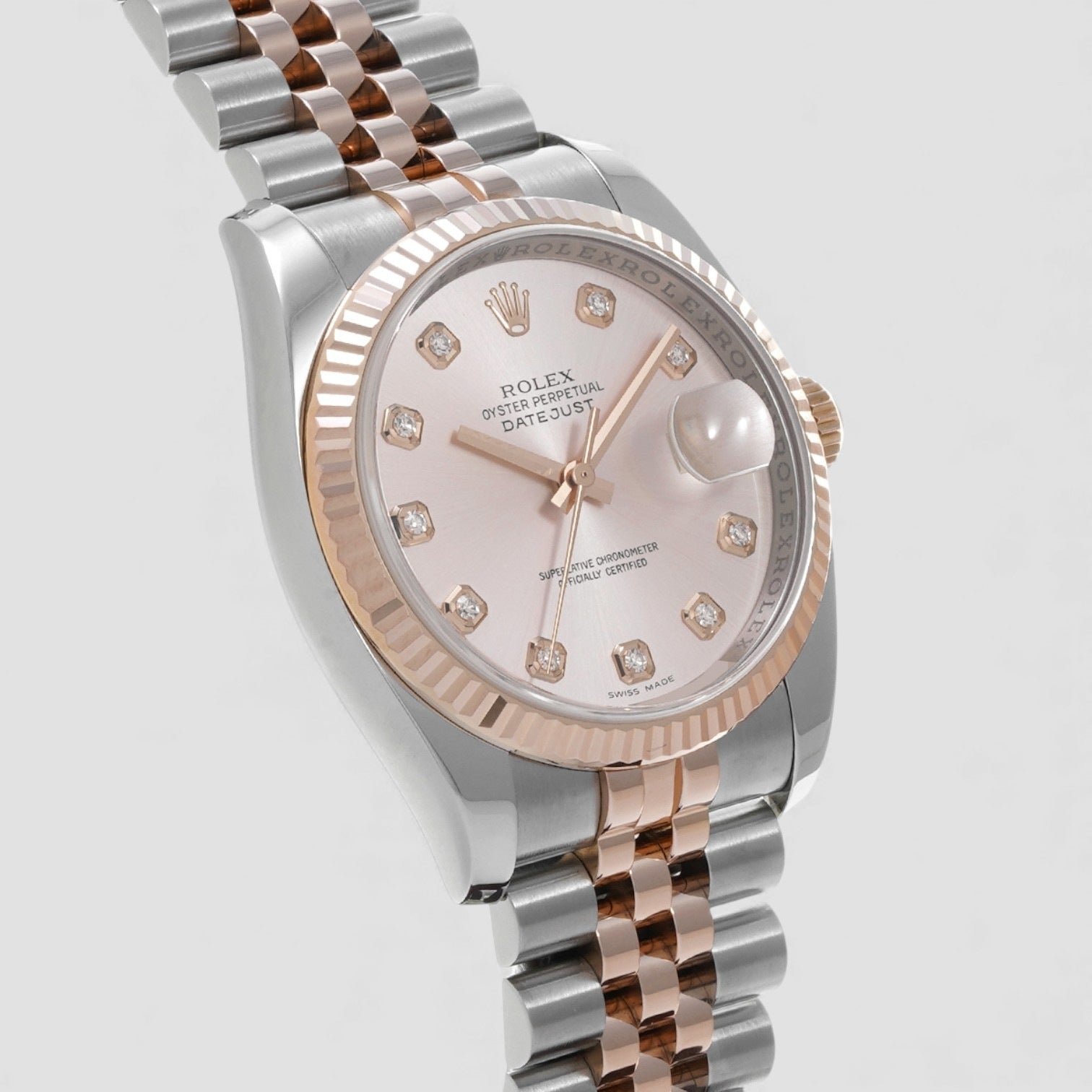Datejust 36 Pink Diamond Dial Watch