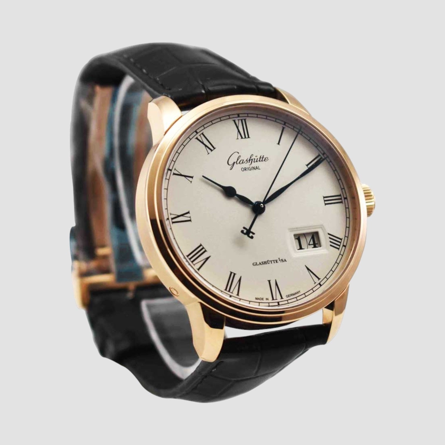 Senator Panorama Date 18K Rose Gold