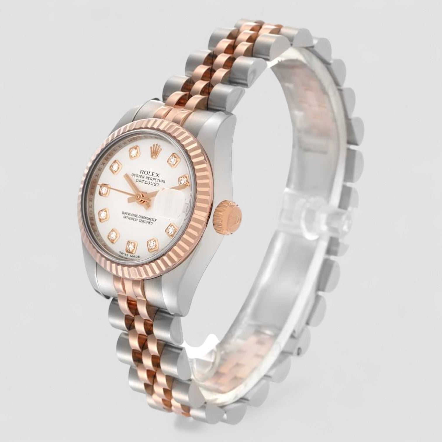Lady-Datejust 26 White Diamond Rose Gold
