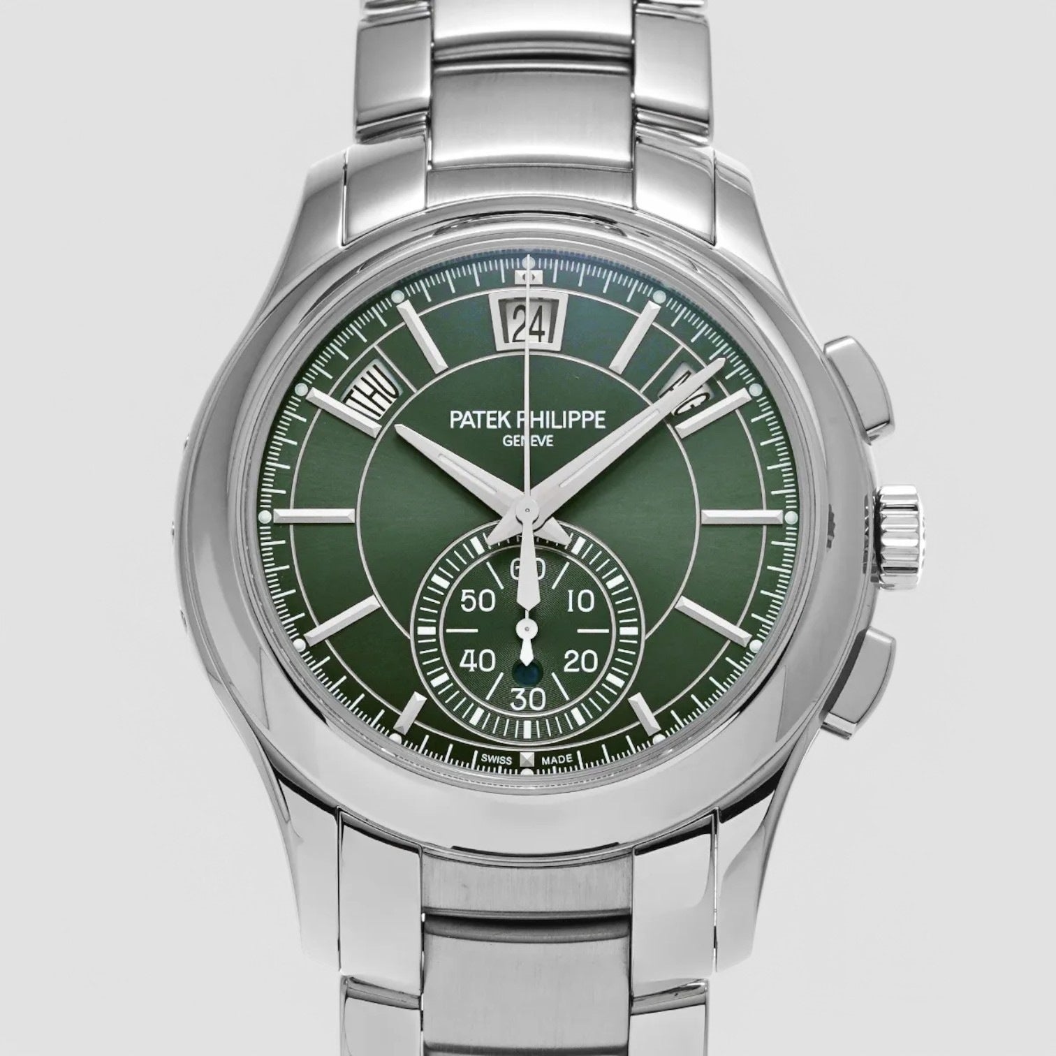 Chronograph Annual Calendar Green Dial SS