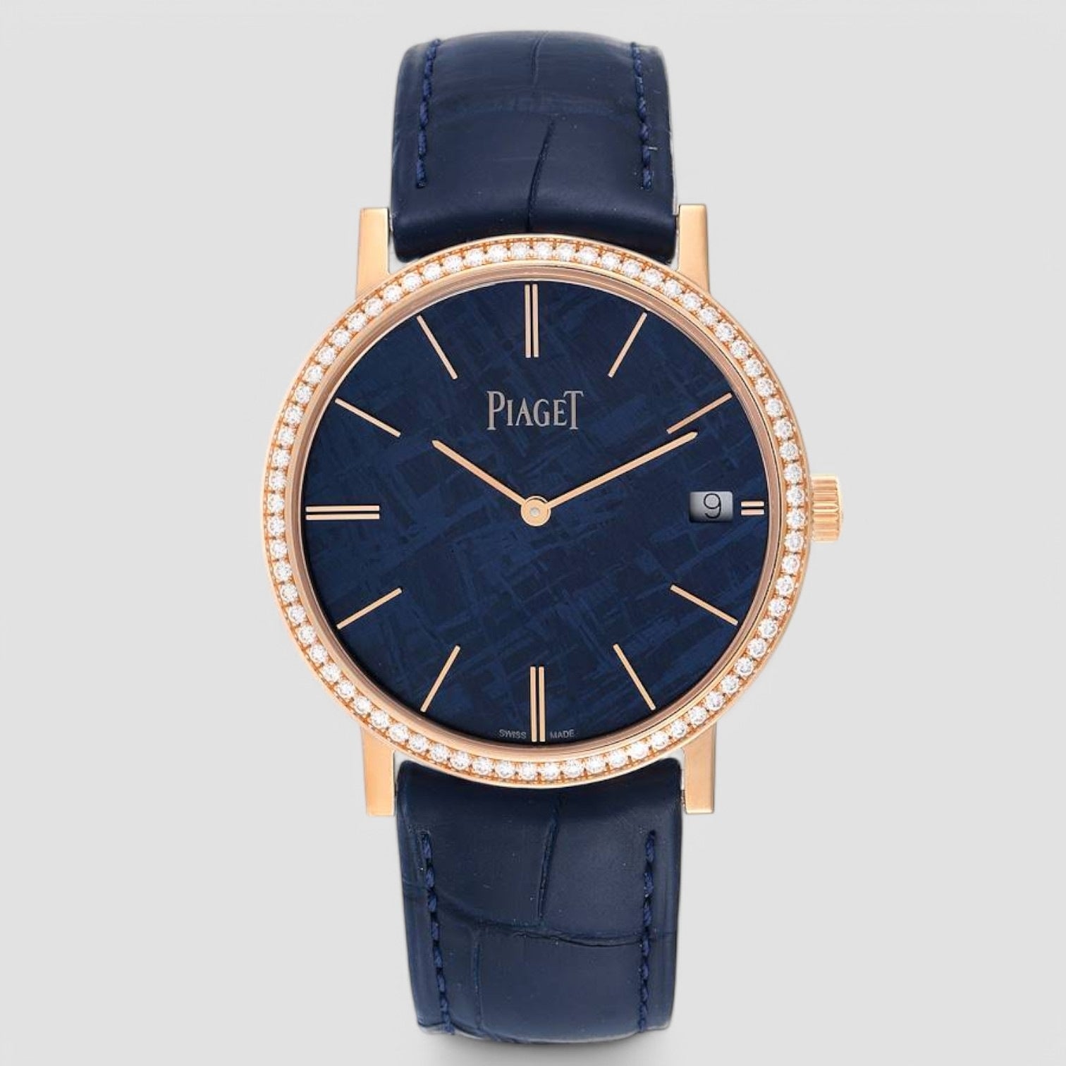 Rose Gold Ultra-Thin Meteorite Diamond Limited Edition Mens Watch