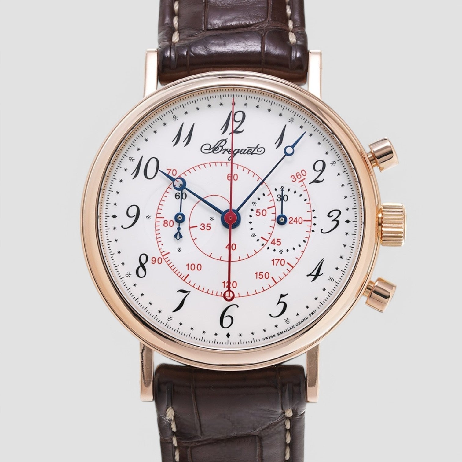 Classique Chronograph 18k Rose Gold Enamel dial