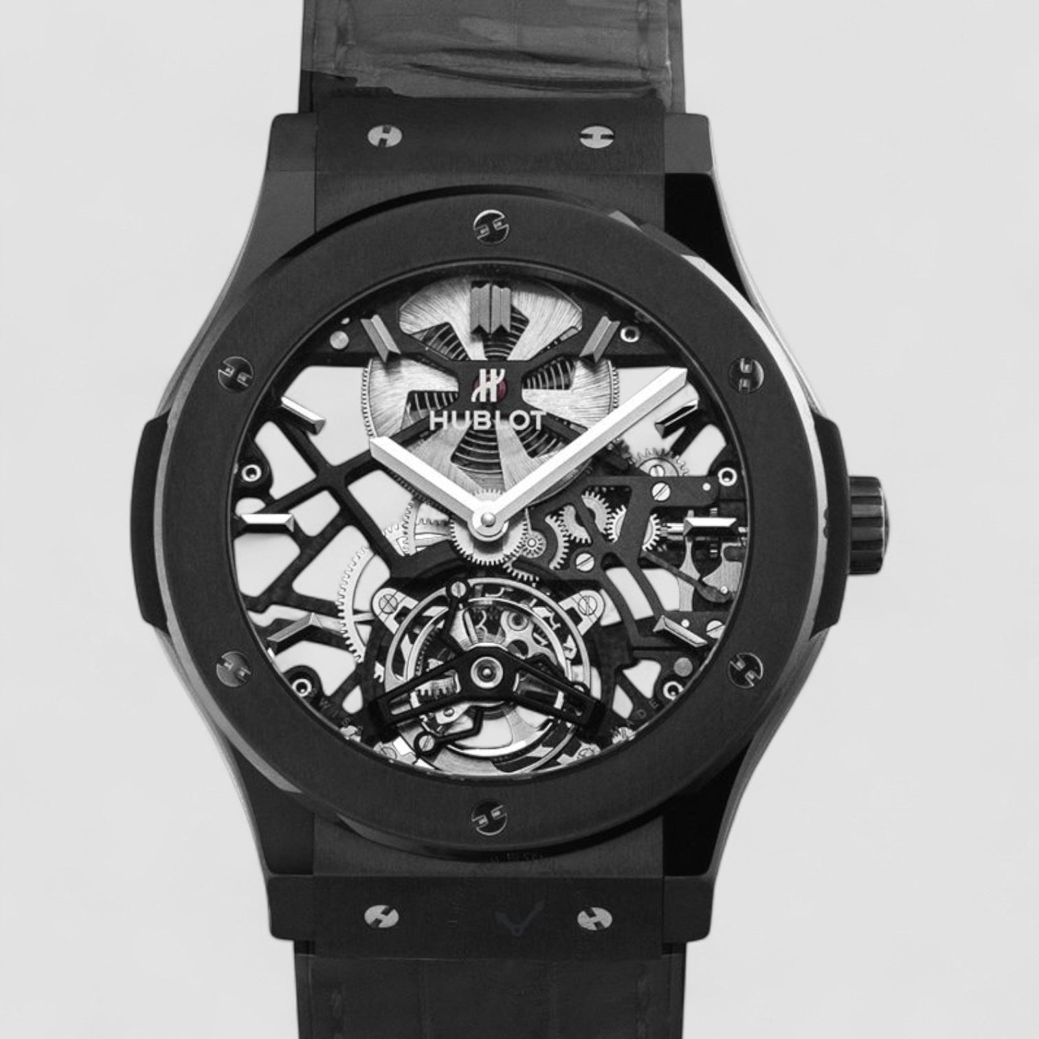 Classic Fusion Hand Wind Skeleton Dial Ceramic Men's Watch