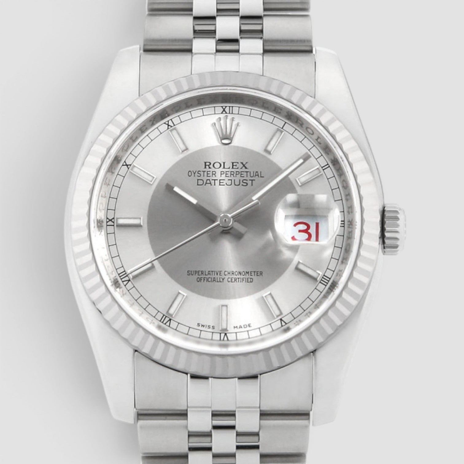 Datejust 36 Silver Tuxedo Dial Jubilee