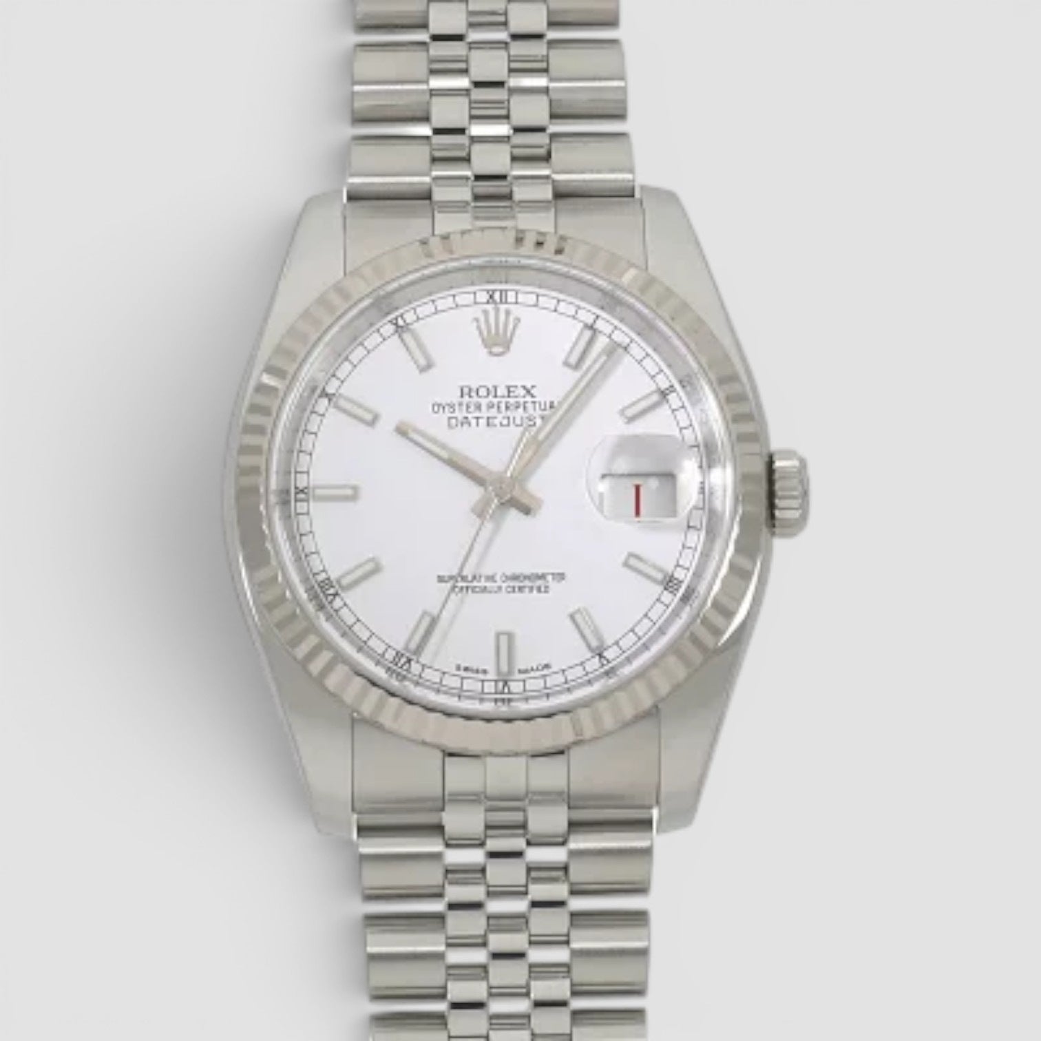 Datejust 36 White Index on Jubilee Bracelet