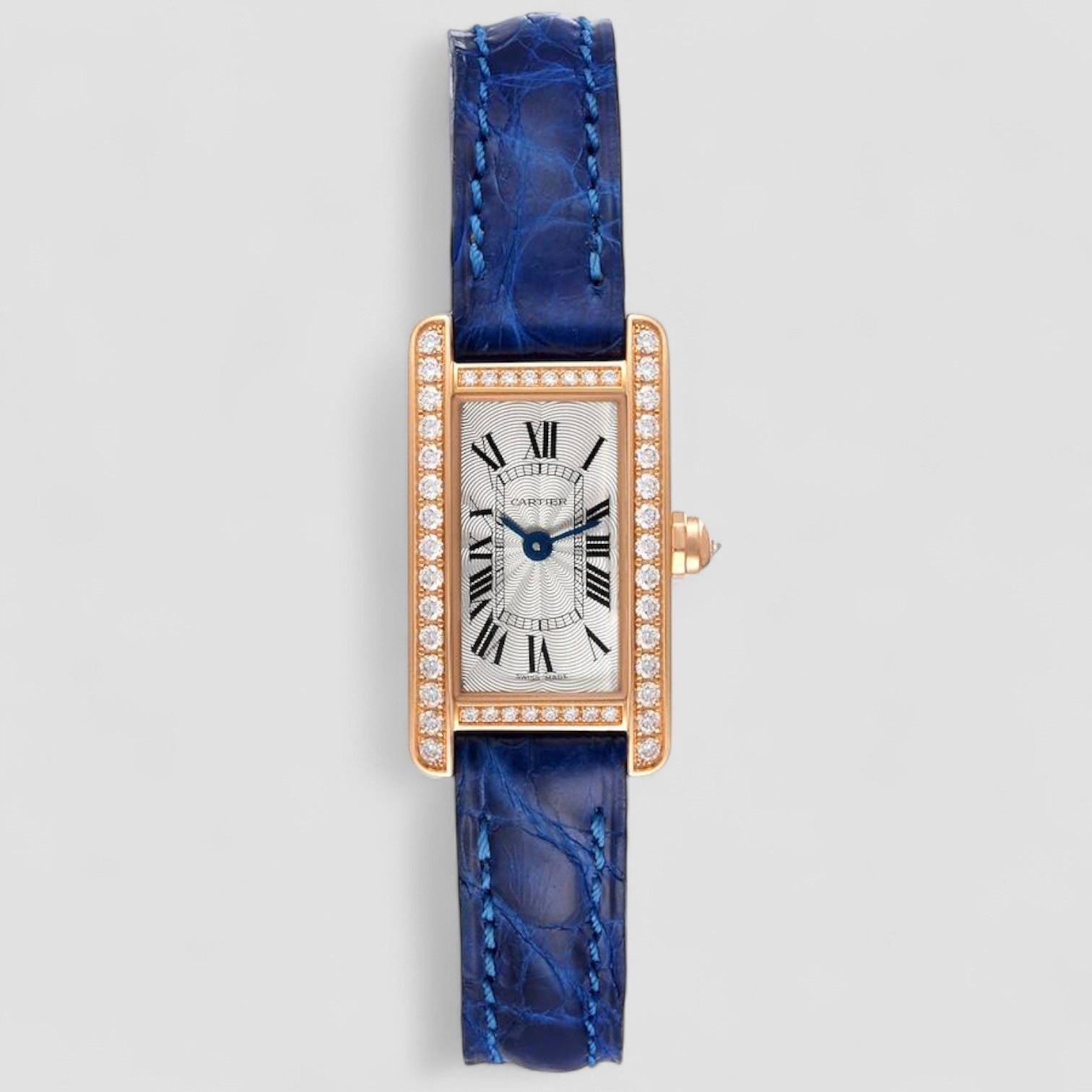 Tank Americaine Mini Rose Gold Diamond Ladies Watch