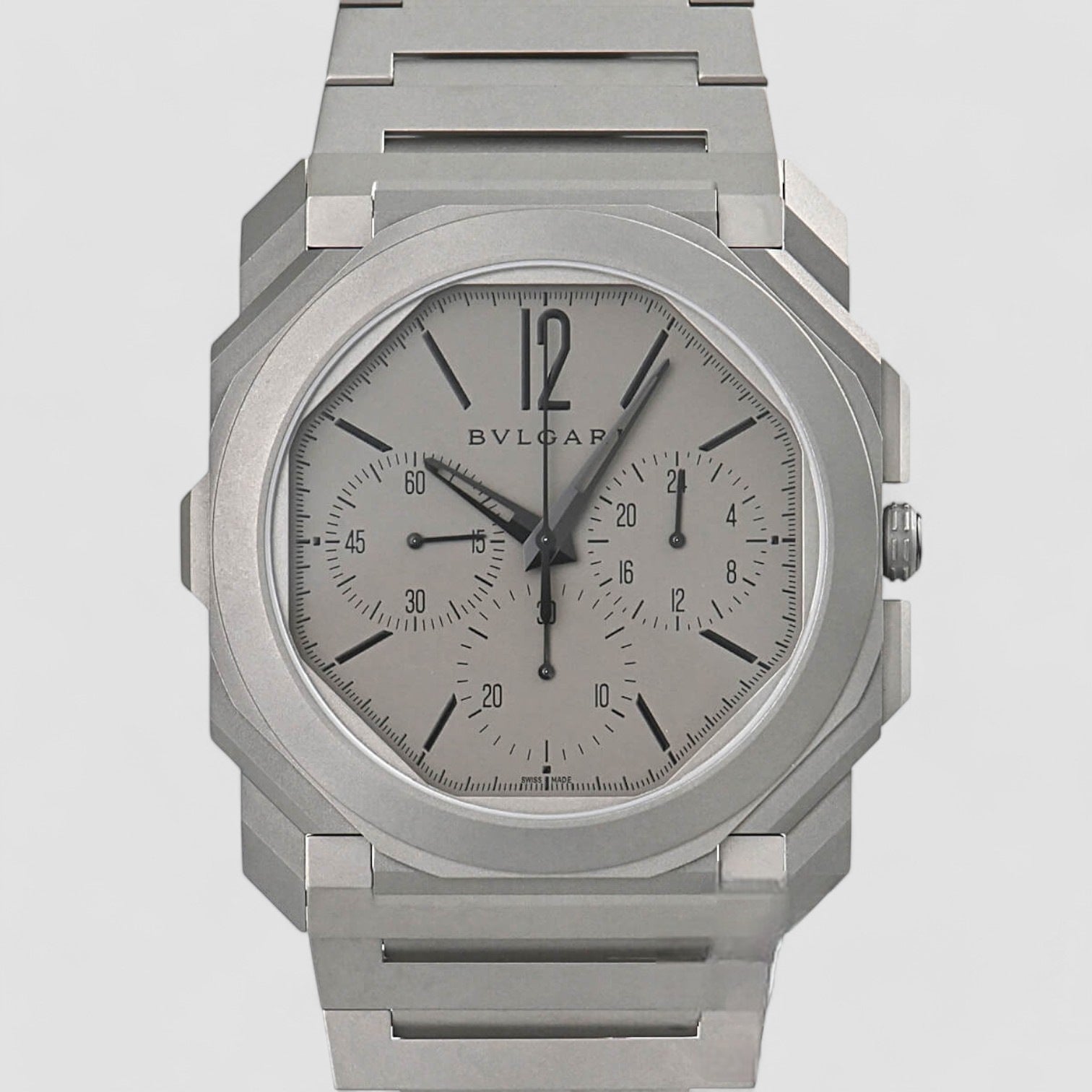 Octo Finissimo Chronograph GMT Titanium Grey / Black 42MM