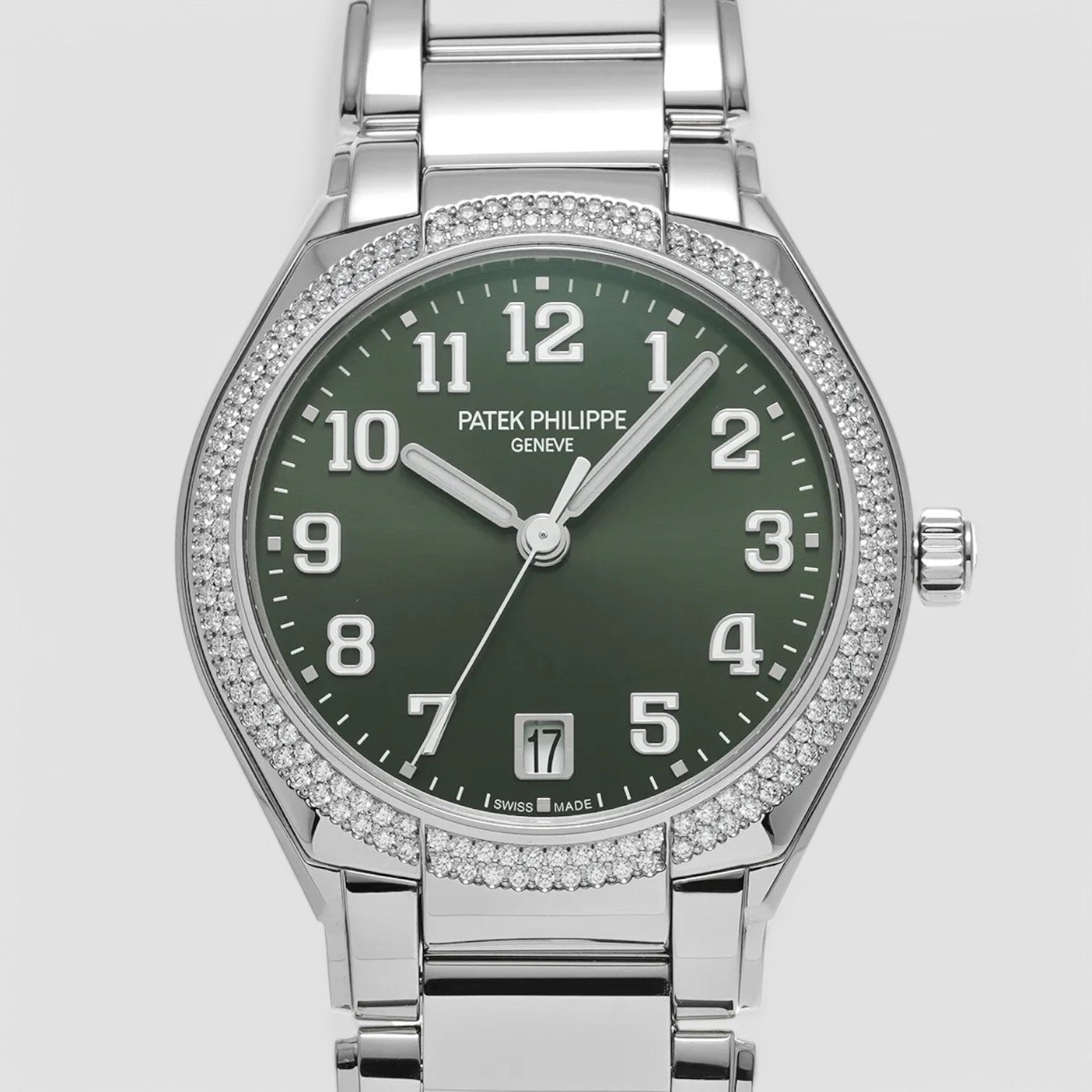 Twenty~4 Ladies Stainless Steel Olive Green Dial