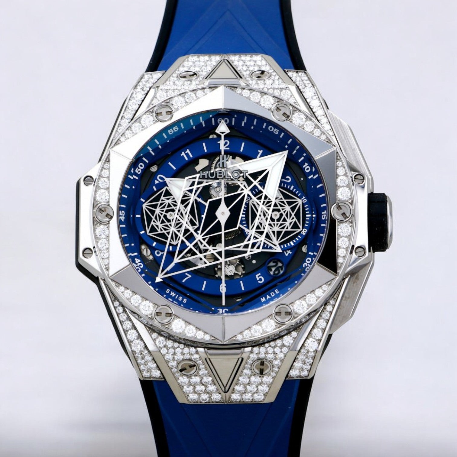 Big Bang Sang Bleu II Titanium Blue Pavé