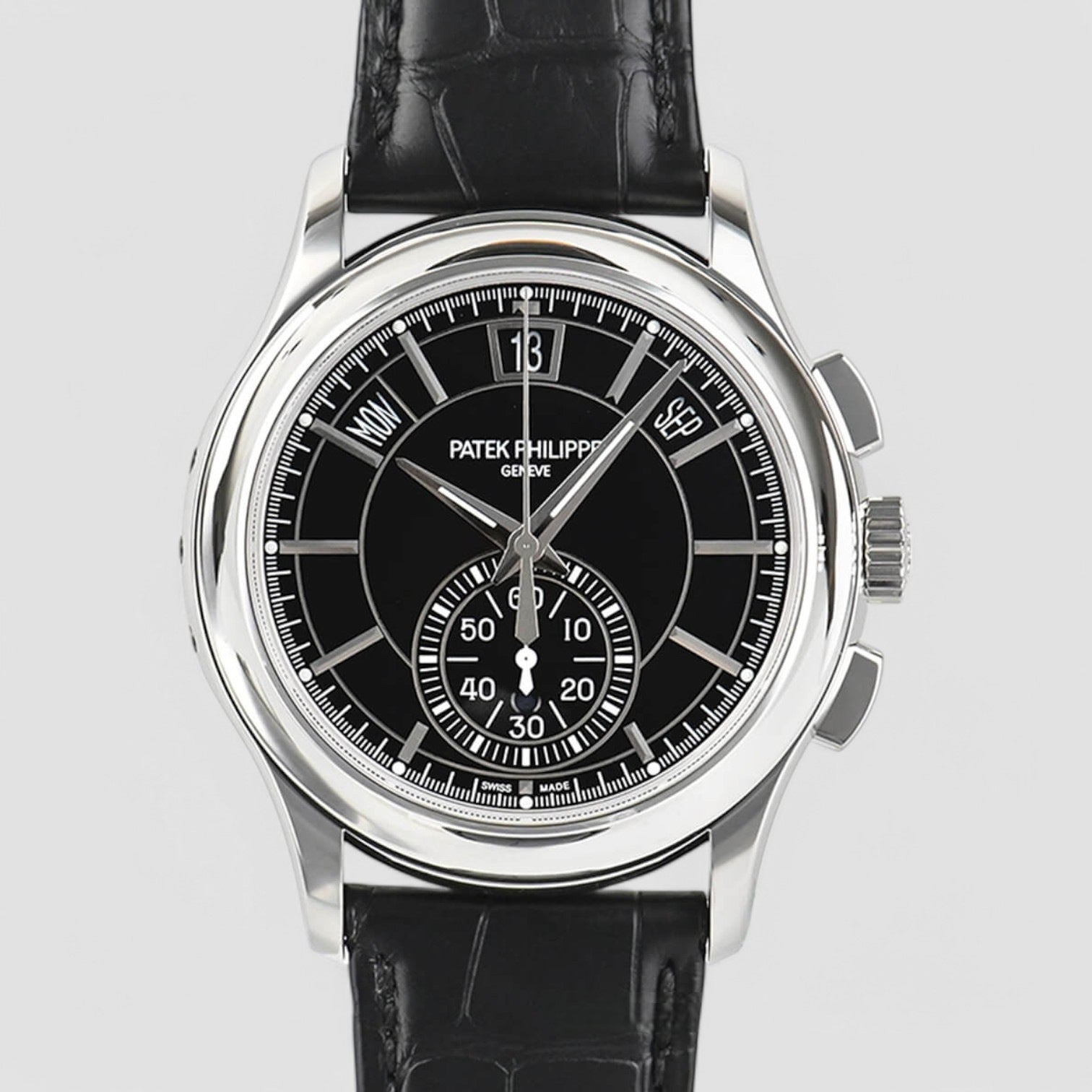 Chronograph Annual Calendar Platinum / Black Dial