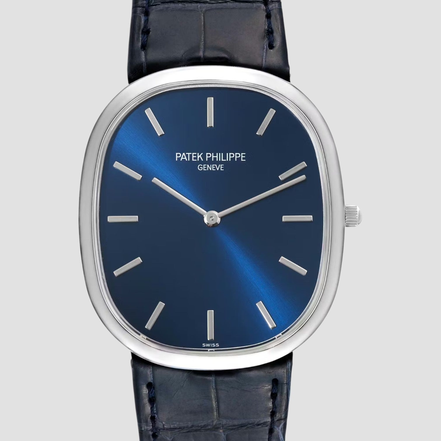 Golden Ellipse Platinum Blue Dial