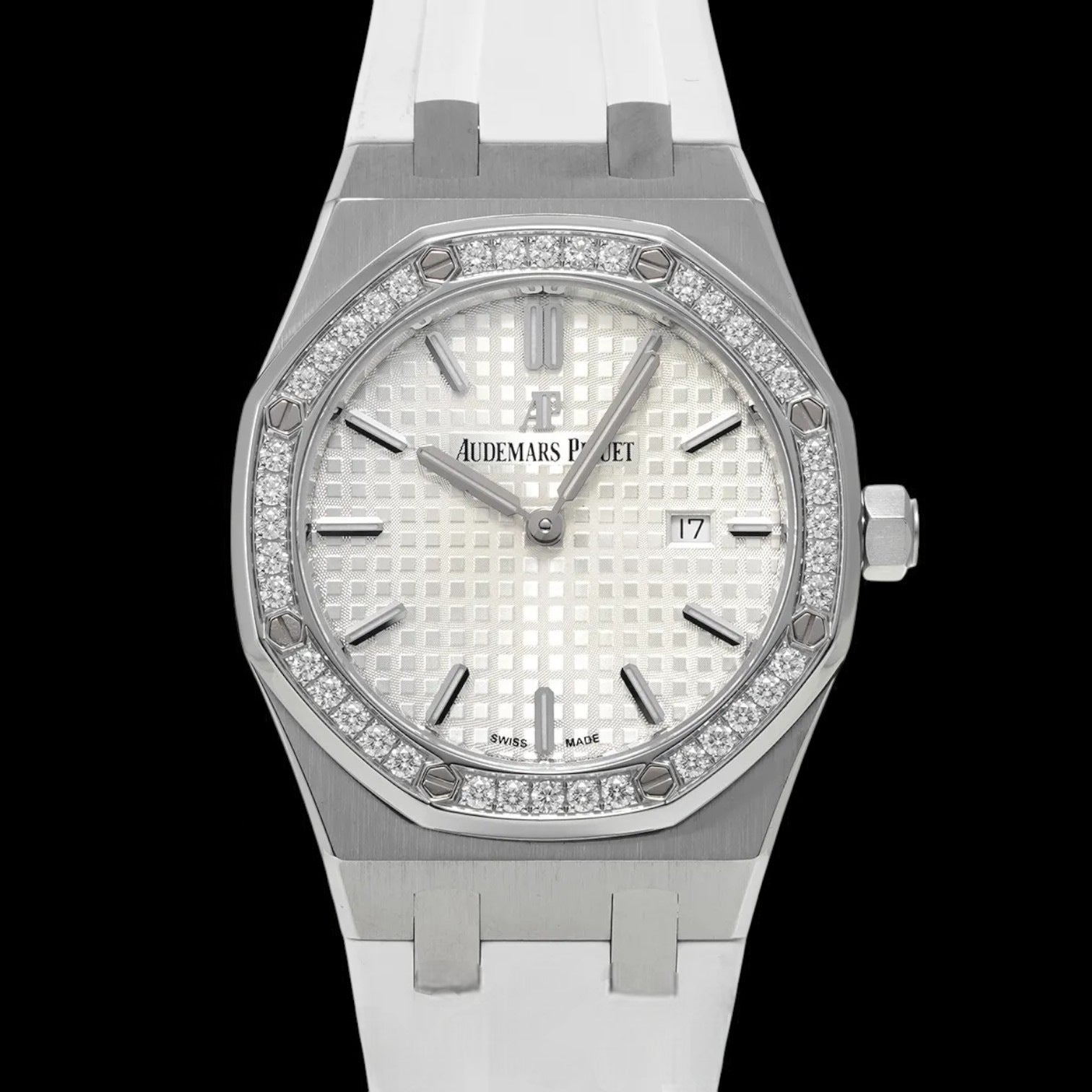 Royal Oak 33mm Ladies Watch - Silver Dial & Diamond Bezel