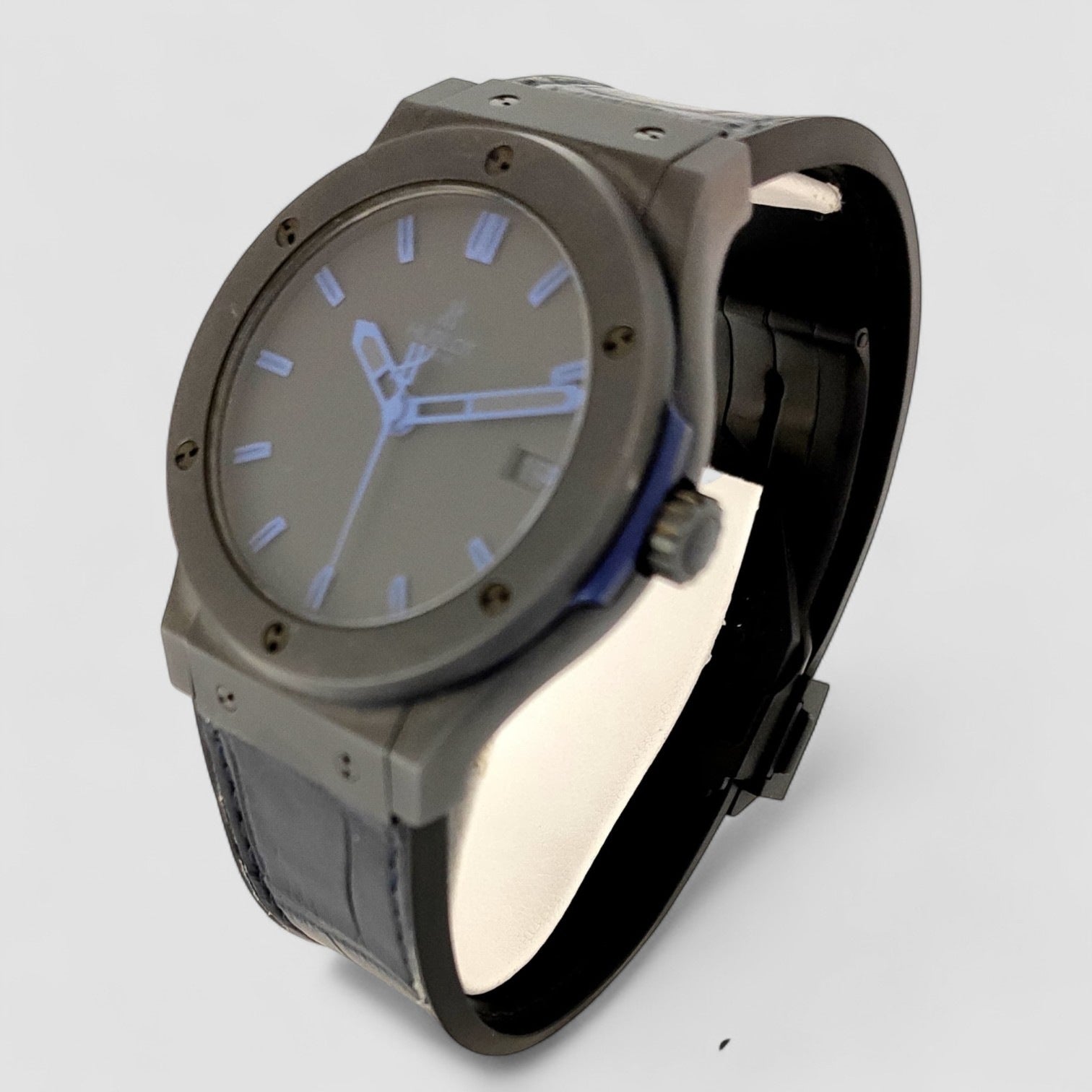 Classic Fusion Ceramic – All Black/Blue – Automatic 45mm