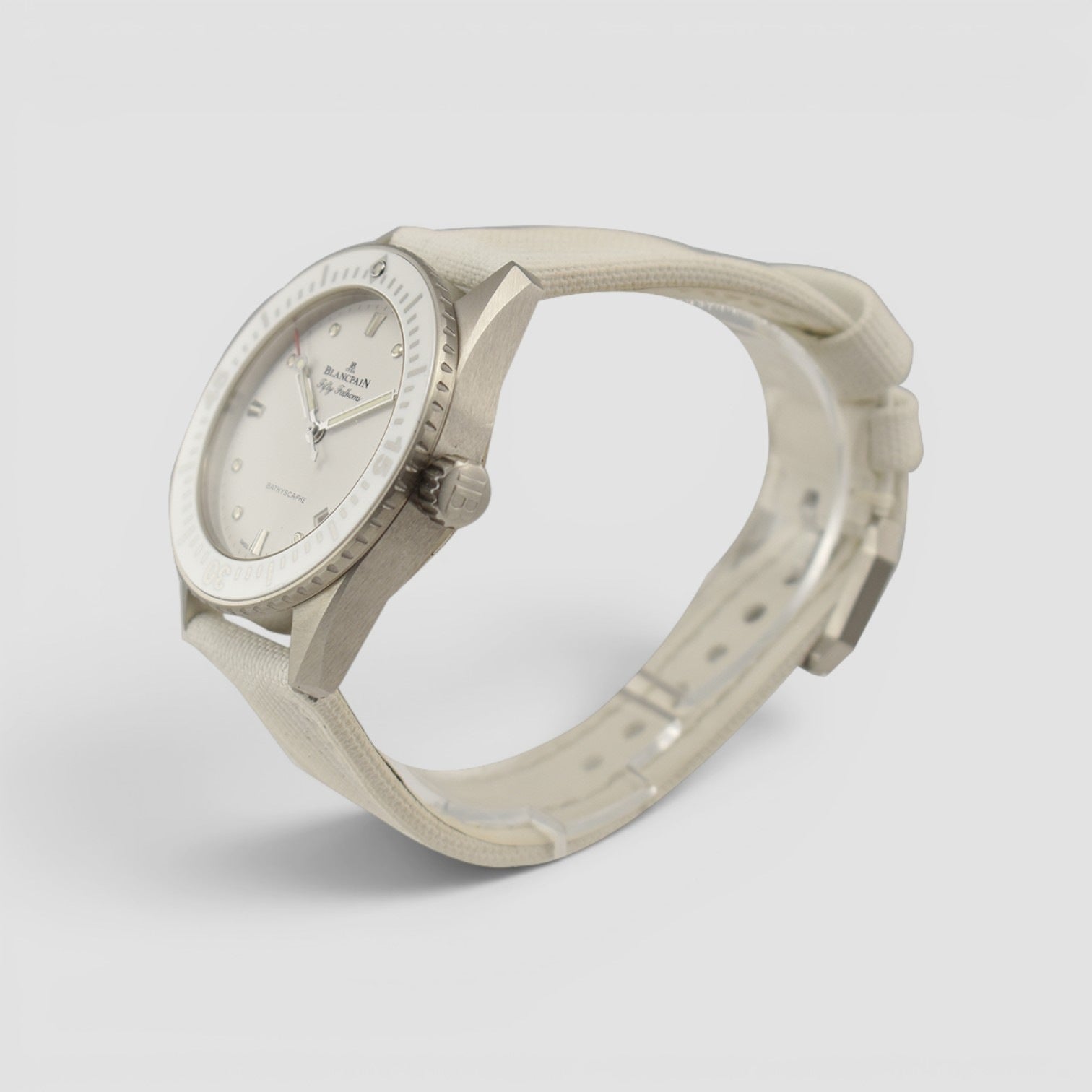 Fifty Fathoms Bathyscaphe 38mm Steel White Dial