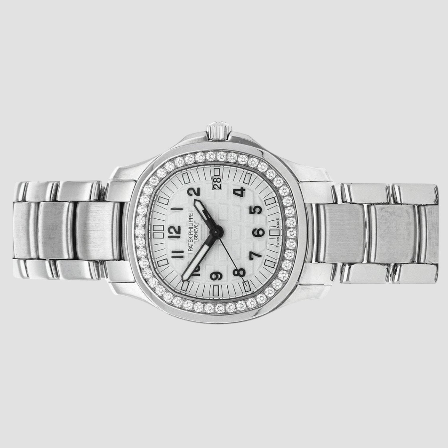 Aquanaut Luce Diamond Bezel White Dial Stainless Steel