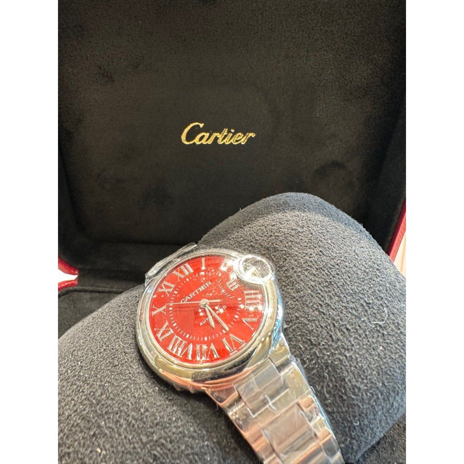 Ballon Bleu De Cartier Automatic 33 Mm Special Edition Red Dial