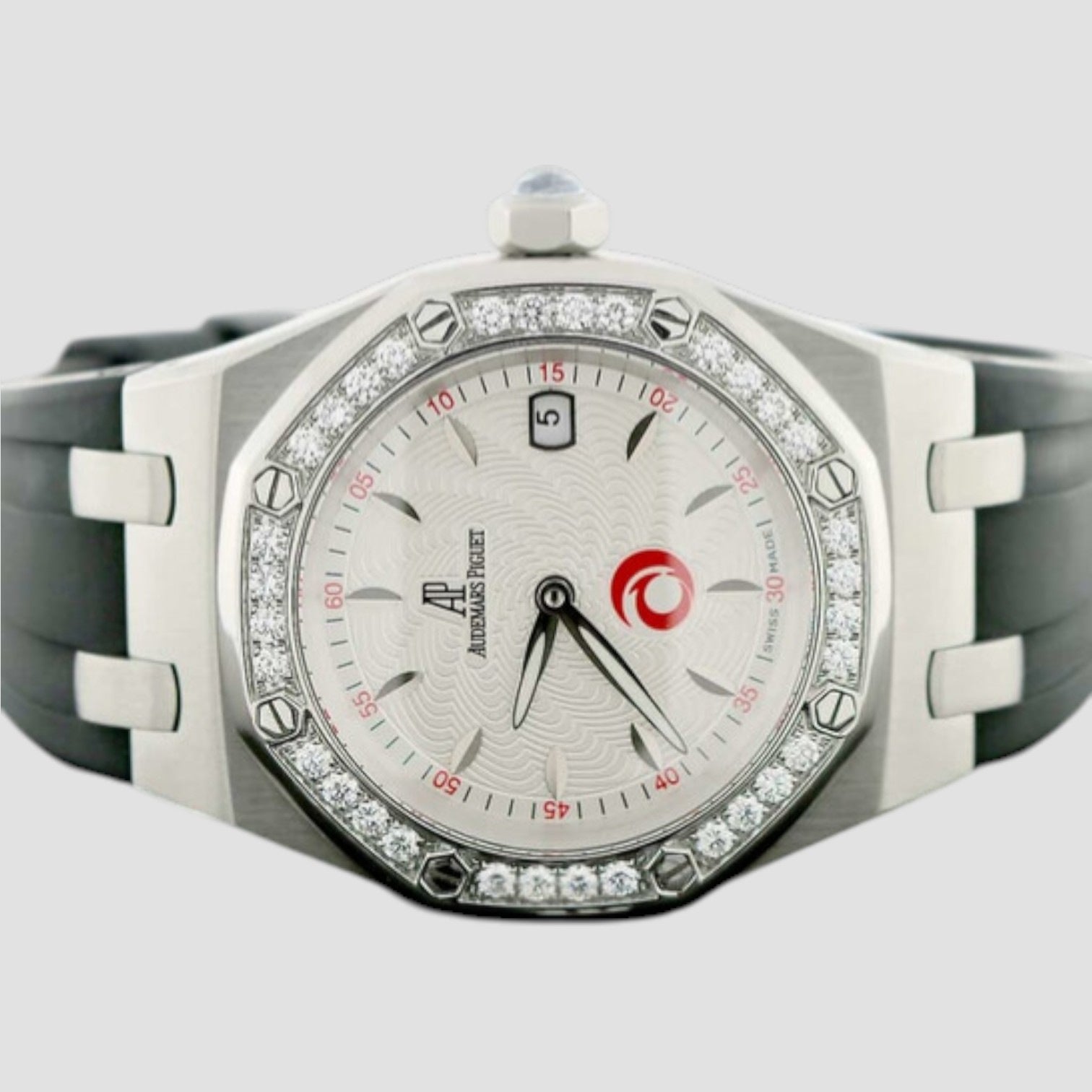 Royal Oak Lady Alinghi Quartz Diamond Silver Dial Ladies Watch