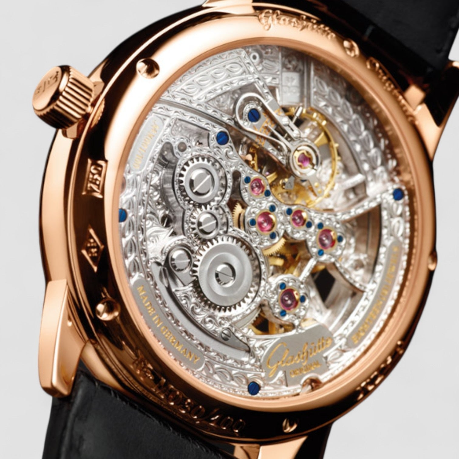 Senator Moon Phase Skeleton Edition 18k Rose Gold