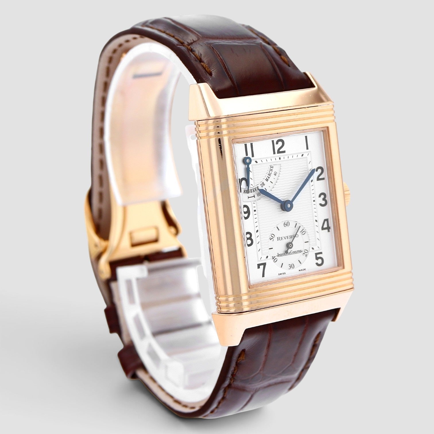 Reverso Grande Taille 26mm Rose Gold Silver Dial